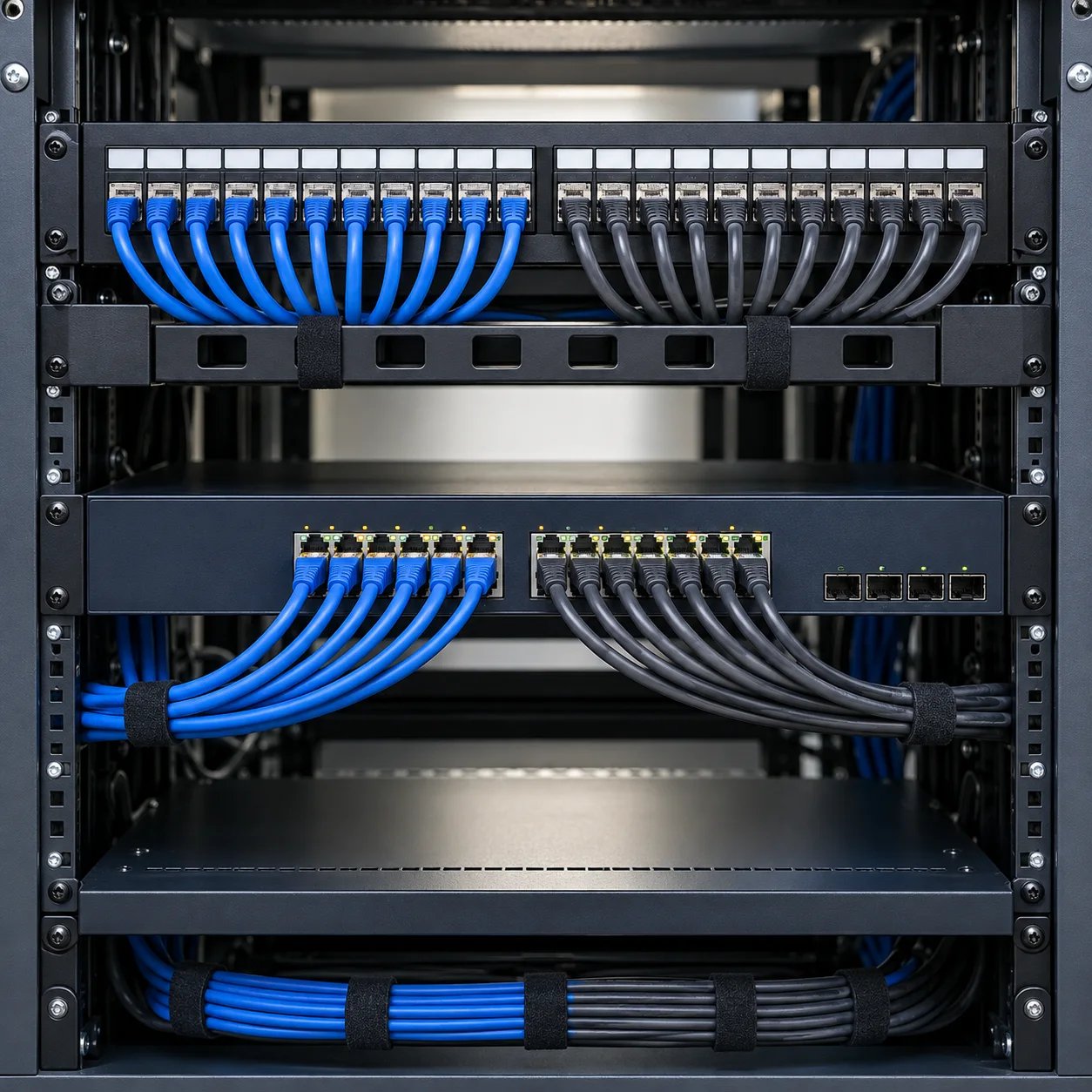 Illustration of organized business network equipment